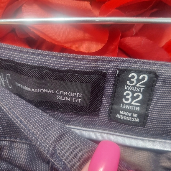 INC Men's Grey Twerd Suit Pants Size 32/32 - Picture 2 of 7